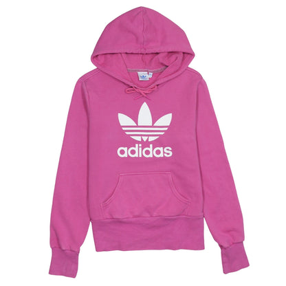 Womens UK Size 12 adidas Pink Pullover Hoodie