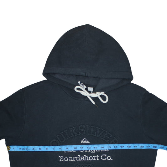 Mens UK Size M Quiksilver Black Pullover Hoodie