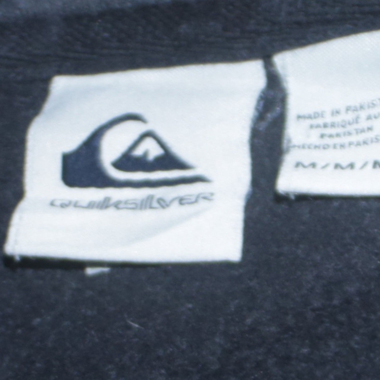 Mens UK Size M Quiksilver Black Pullover Hoodie