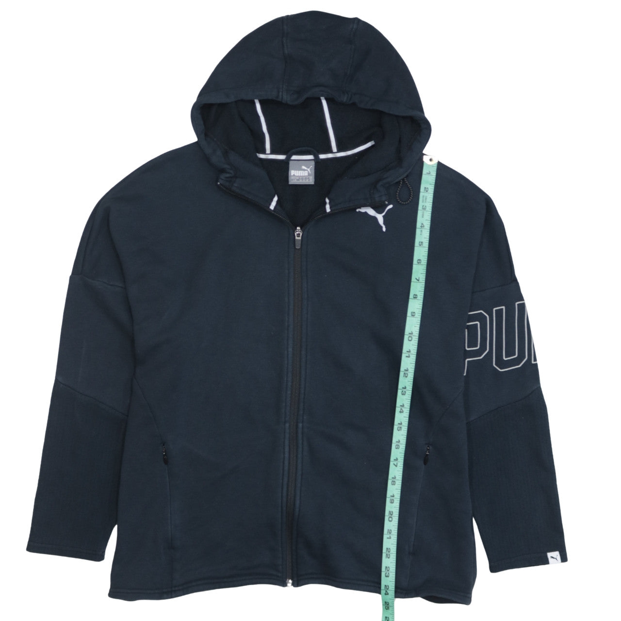 Womens UK Size 14 PUMA Black Full Zip Hoodie