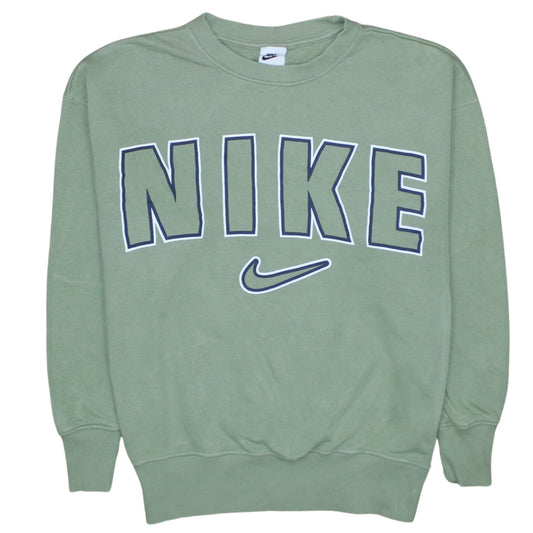 Womens UK Size S Nike Green Pullover Sweatshirt