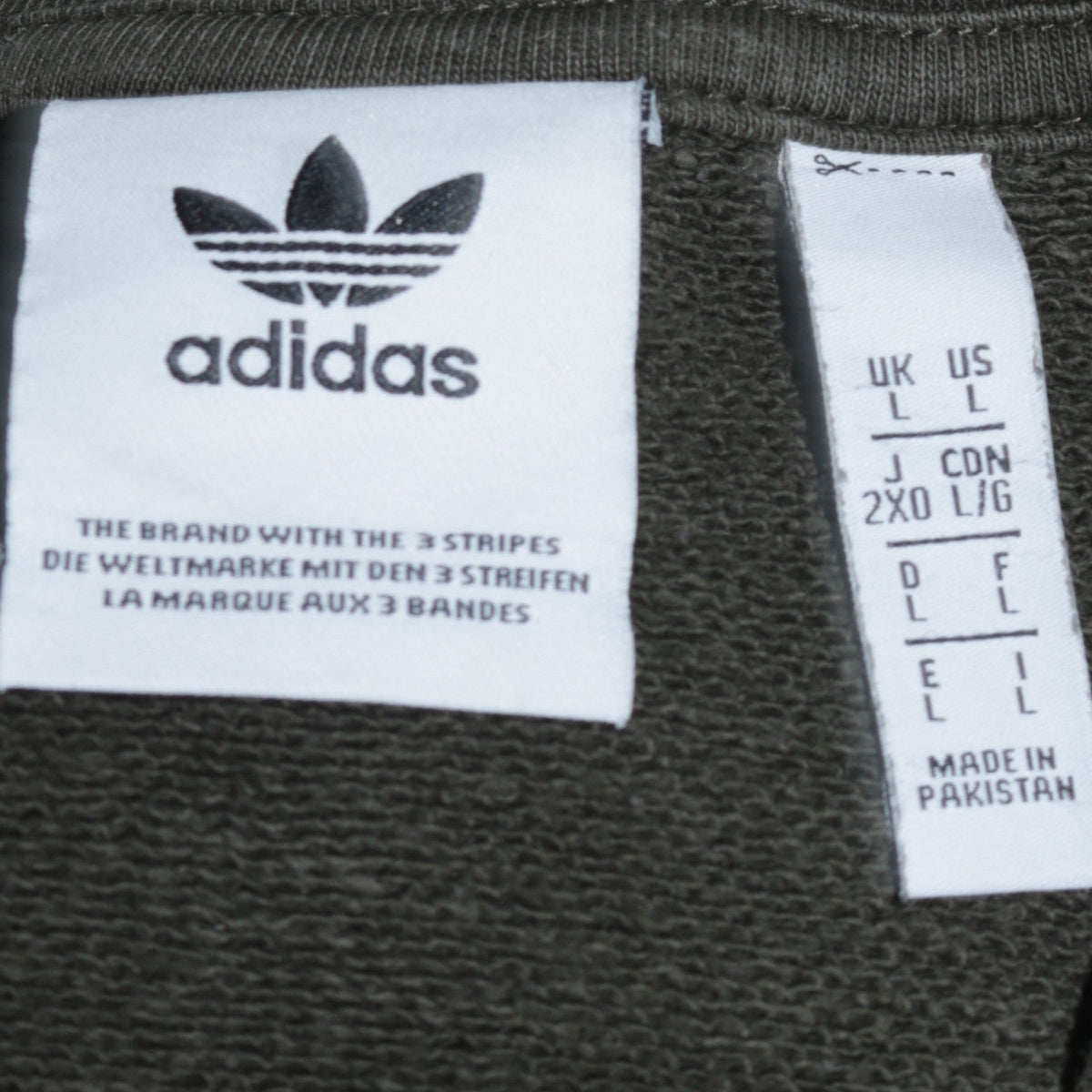 Mens UK Size L adidas Green Pullover Sweatshirt