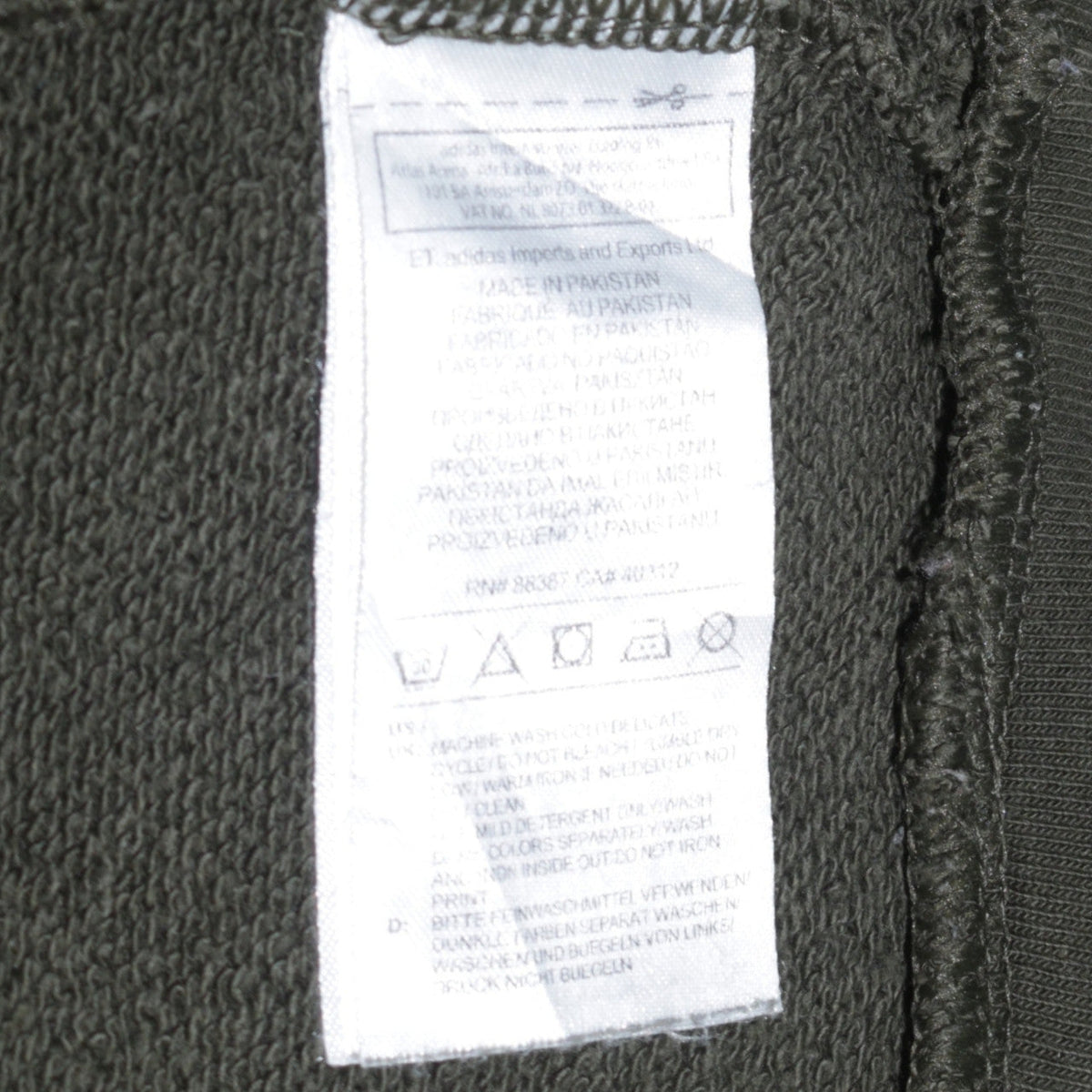 Mens UK Size L adidas Green Pullover Sweatshirt