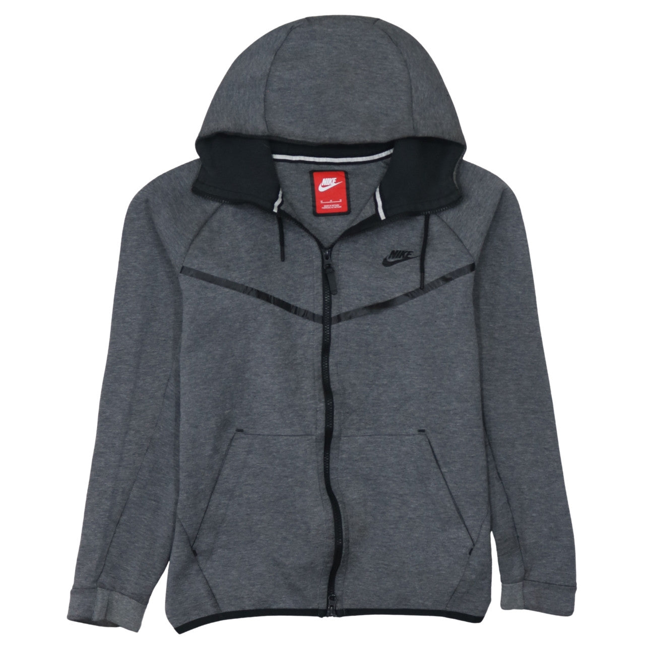 Mens UK Size M Nike Grey Full Zip Hoodie