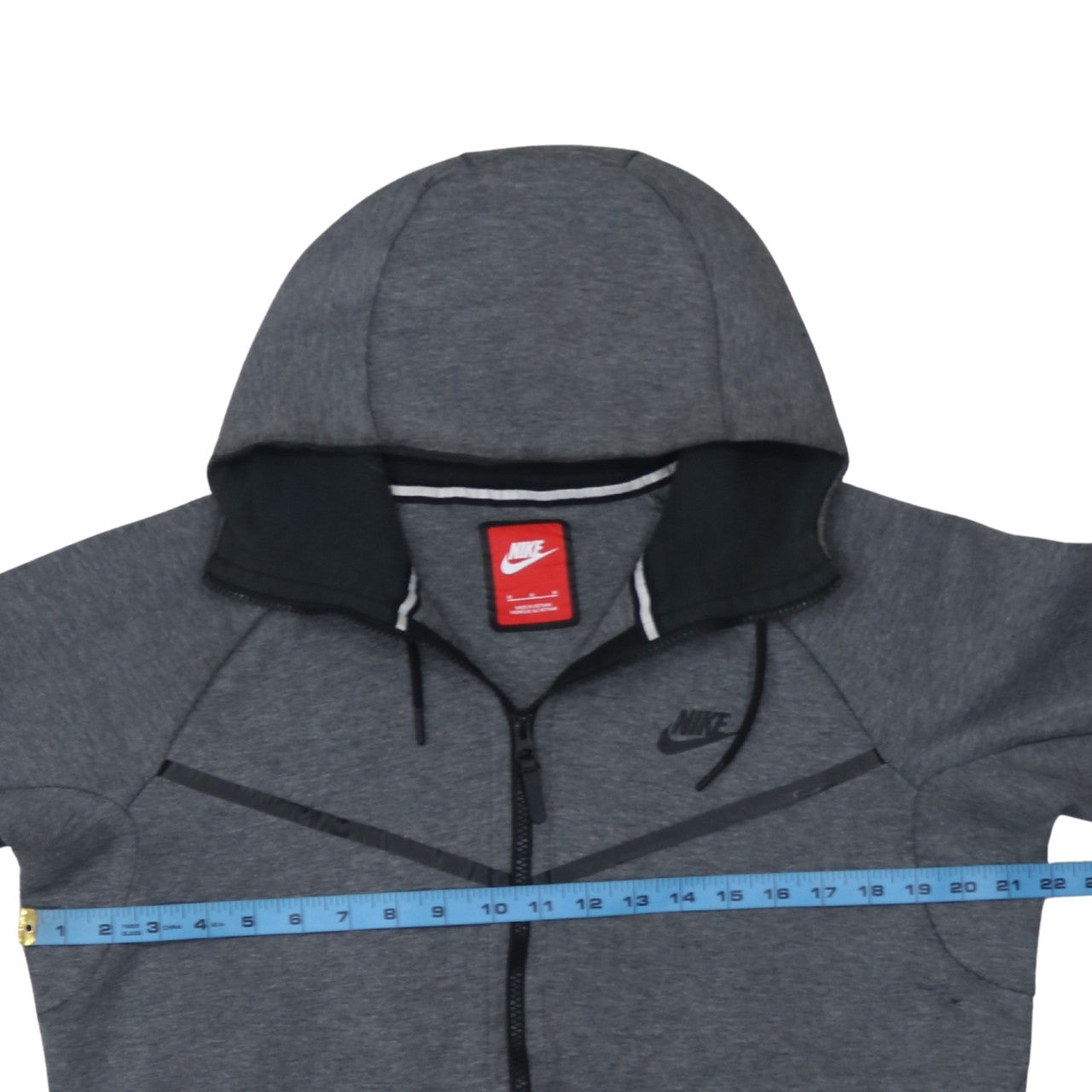 Mens UK Size M Nike Grey Full Zip Hoodie