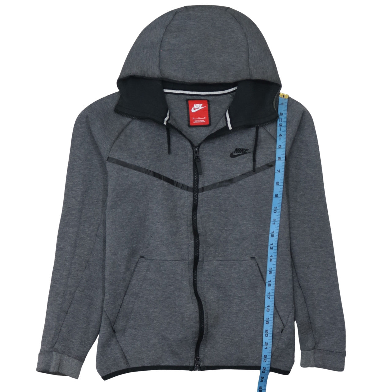 Mens UK Size M Nike Grey Full Zip Hoodie