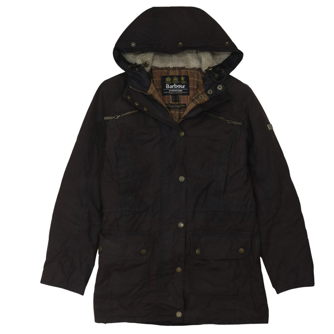 Womens UK Size 10 Barbour Brown Parka Coat