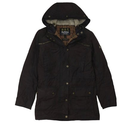 Womens UK Size 10 Barbour Brown Parka Coat