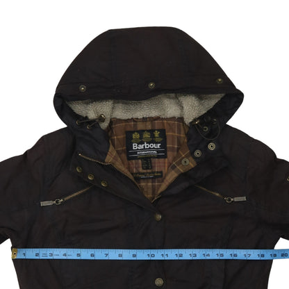 Womens UK Size 10 Barbour Brown Parka Coat