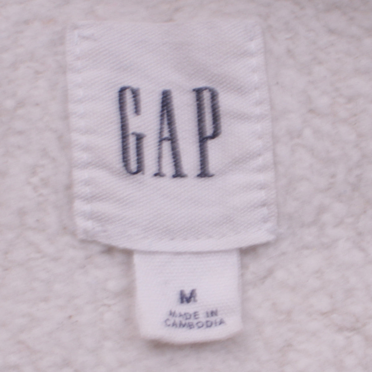 Gap Women's Beige Pullover Hoodie Medium Logo Casual Sweatshirt