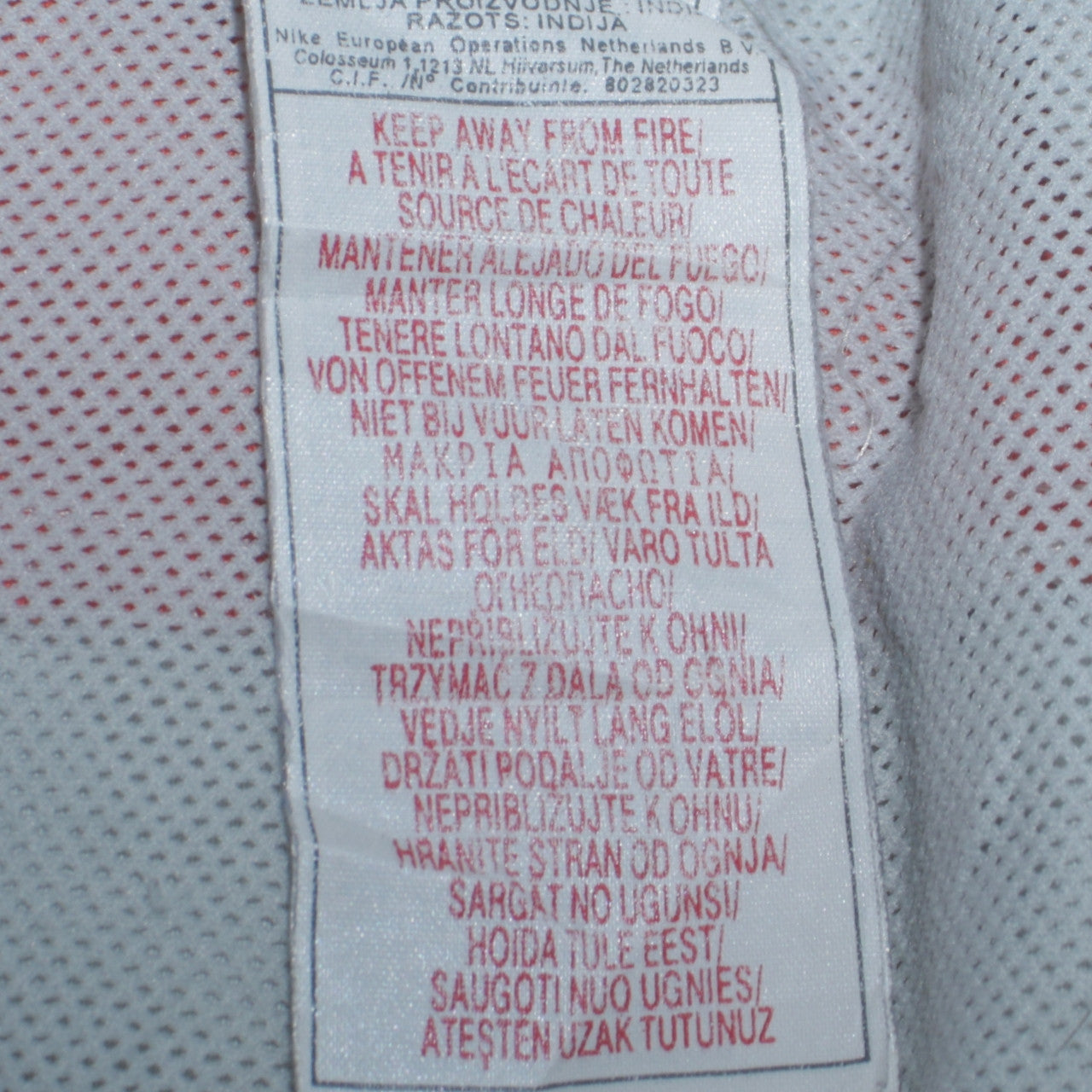 Mens UK Size XL Nike White Windbreaker Coat