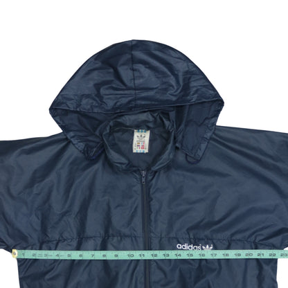 Mens UK Size L adidas Blue Windbreaker Coat
