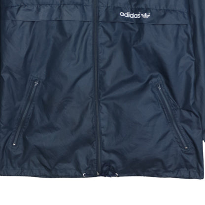 Mens UK Size L adidas Blue Windbreaker Coat