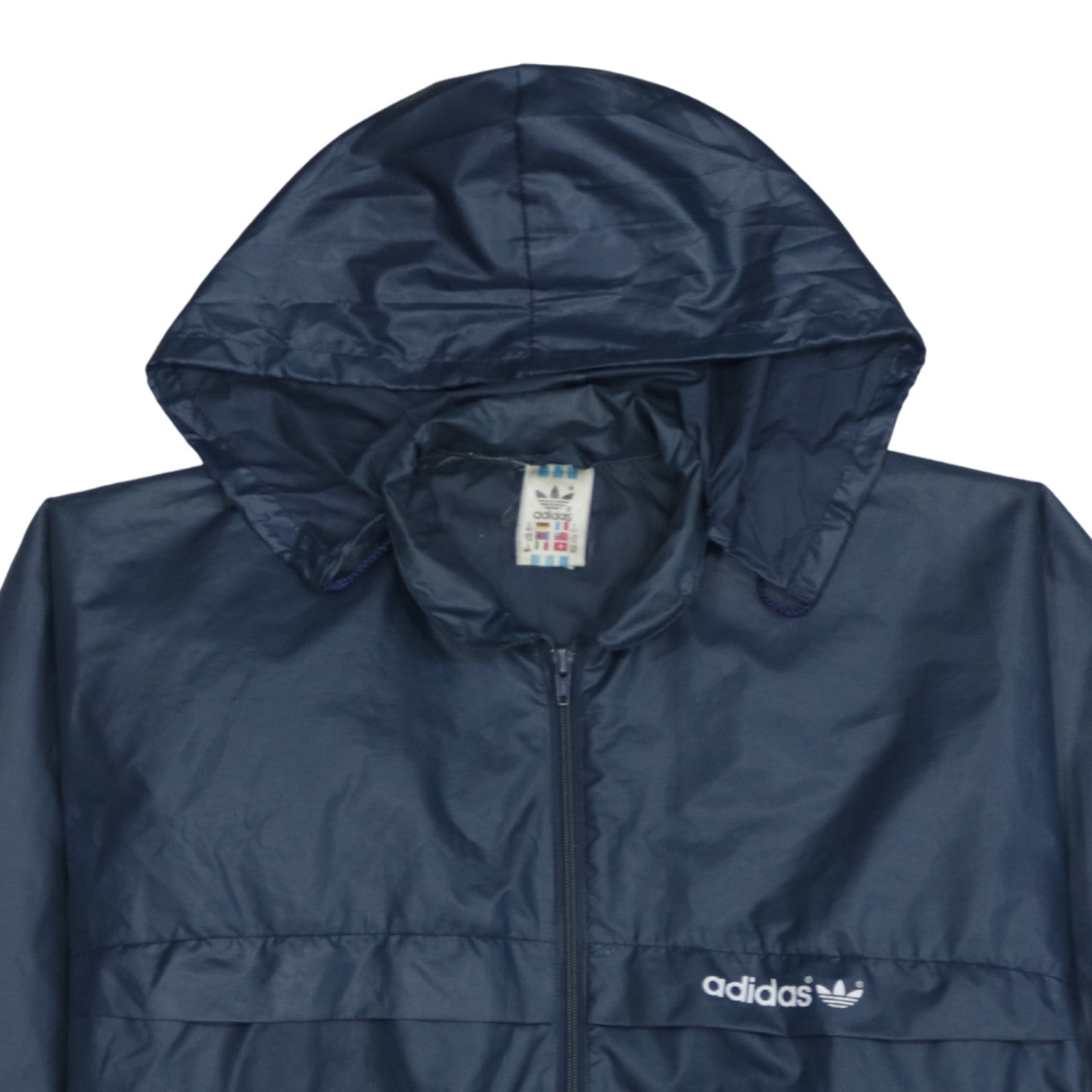 Mens UK Size L adidas Blue Windbreaker Coat