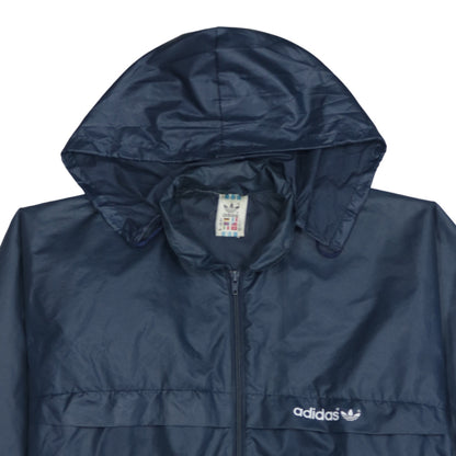 Mens UK Size L adidas Blue Windbreaker Coat