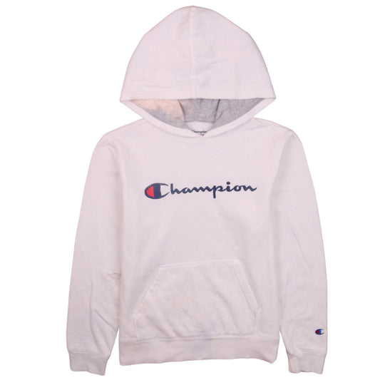 Womens UK Size L Champion White Pullover Hoodie