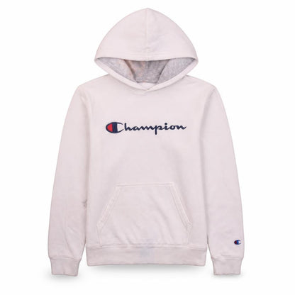Womens UK Size L Champion White Pullover Hoodie