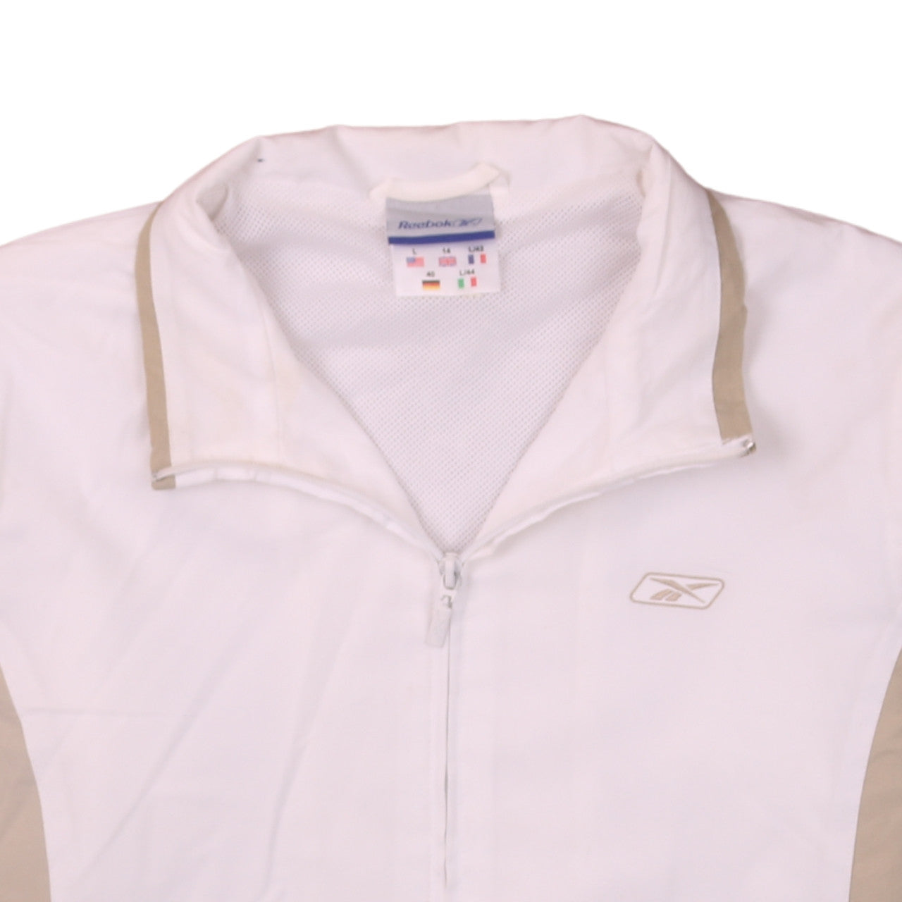 Womens UK Size 14 Reebok White Windbreaker Coat
