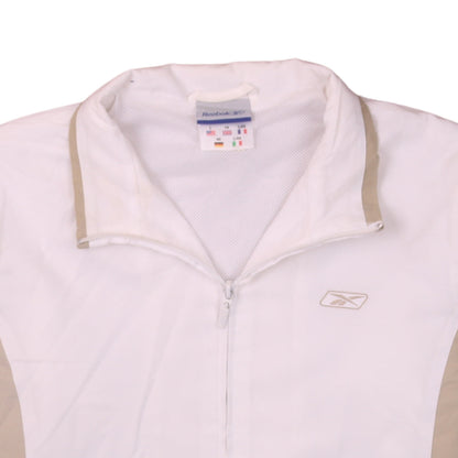 Womens UK Size 14 Reebok White Windbreaker Coat