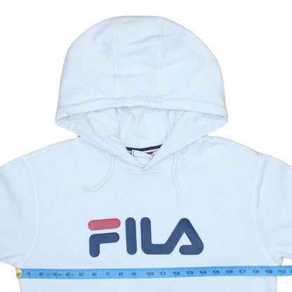 Womens UK Size S FILA White Pullover Hoodie