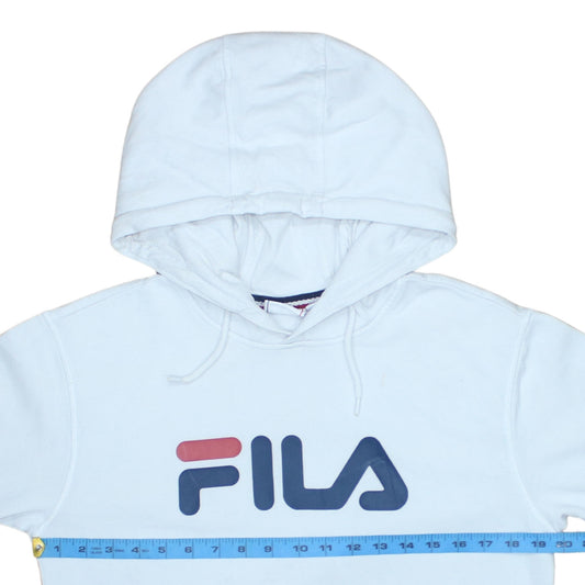 Womens UK Size S FILA White Pullover Hoodie