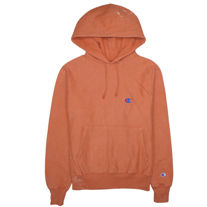 Mens UK Size S Champion Orange Pullover Hoodie
