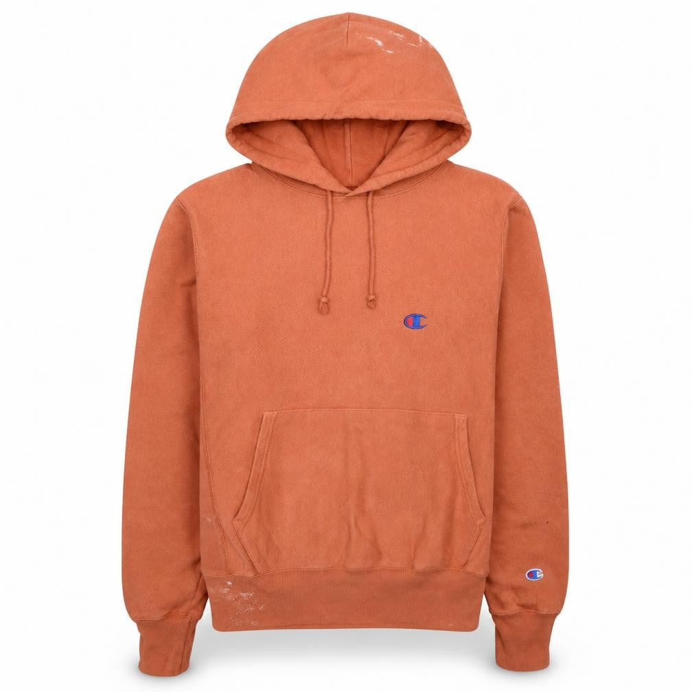 Mens UK Size S Champion Orange Pullover Hoodie