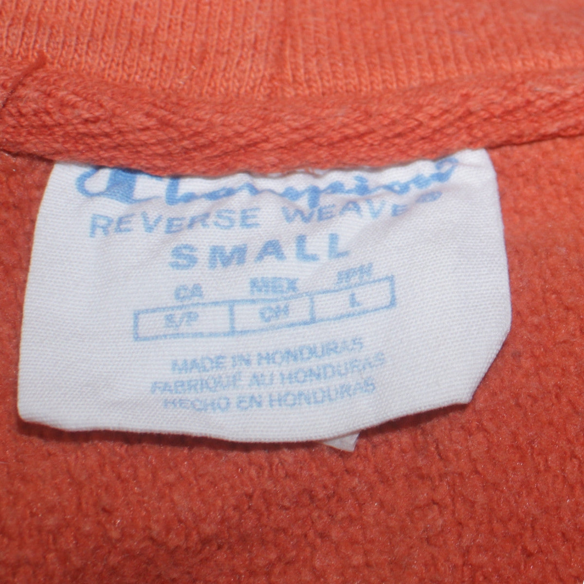 Mens UK Size S Champion Orange Pullover Hoodie
