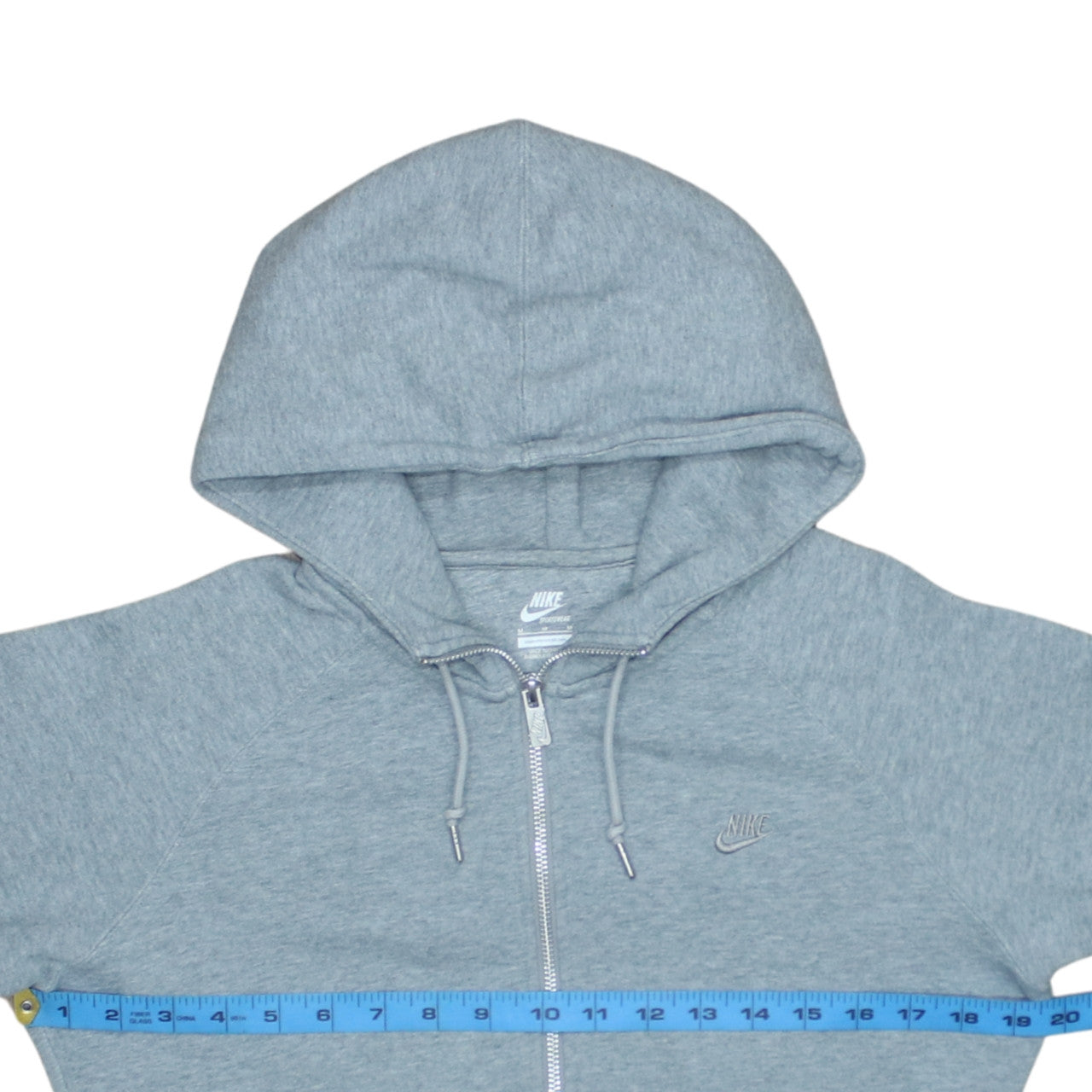 Mens UK Size M Nike Grey Full Zip Hoodie