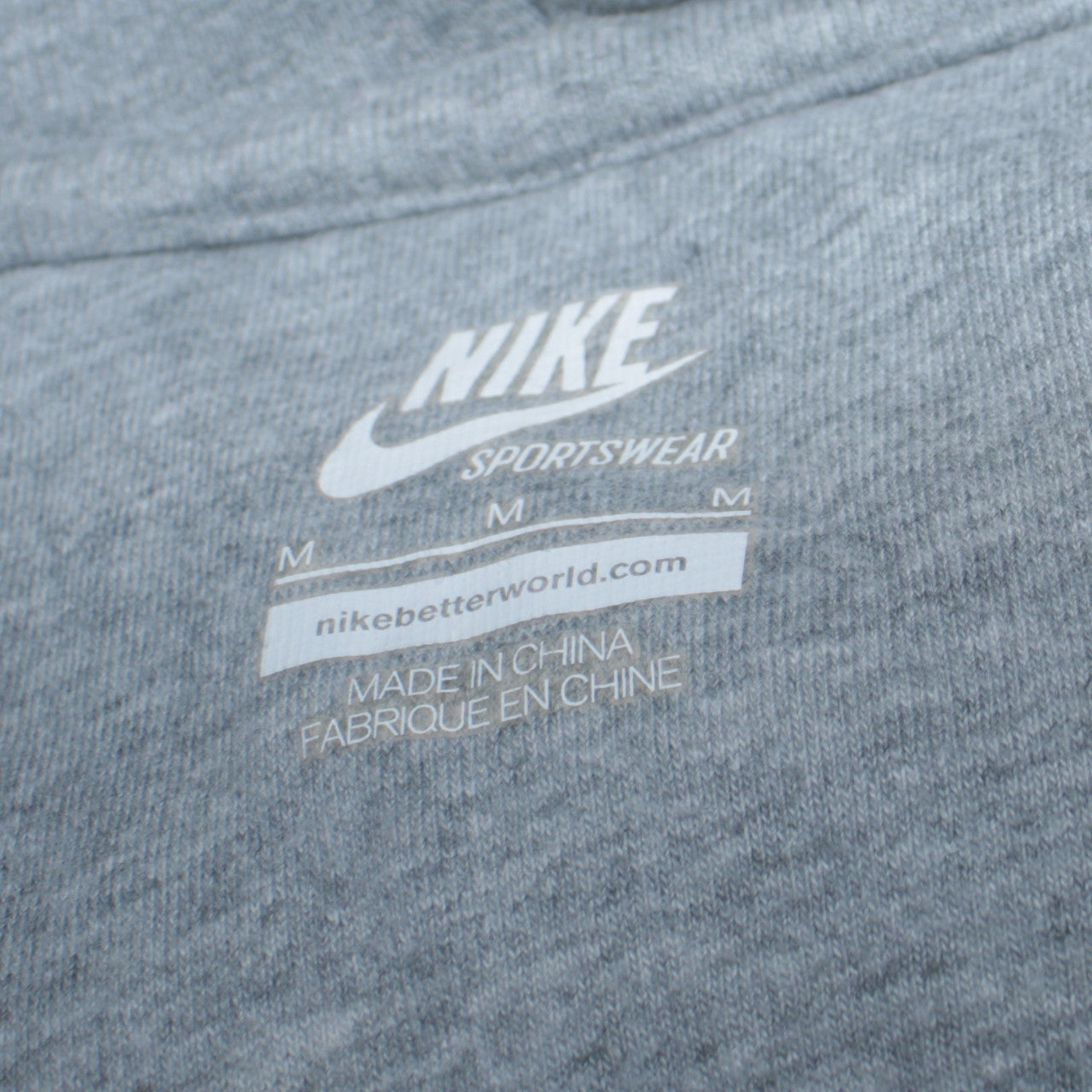 Mens UK Size M Nike Grey Full Zip Hoodie