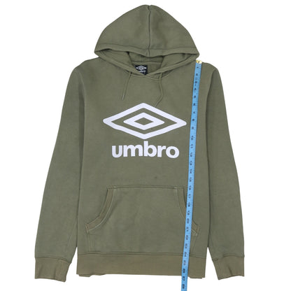 Mens UK Size M Umbro Green Pullover Hoodie