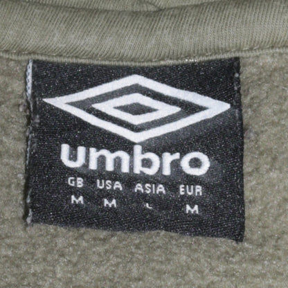 Mens UK Size M Umbro Green Pullover Hoodie
