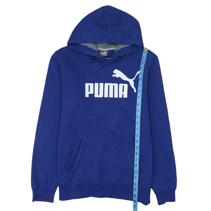 Mens UK Size M PUMA Blue Pullover Hoodie