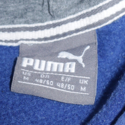 Mens UK Size M PUMA Blue Pullover Hoodie