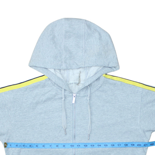 Mens UK Size M Calvin Klein Grey Full Zip Hoodie