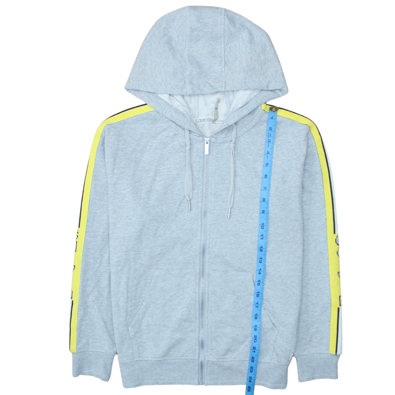 Mens UK Size M Calvin Klein Grey Full Zip Hoodie