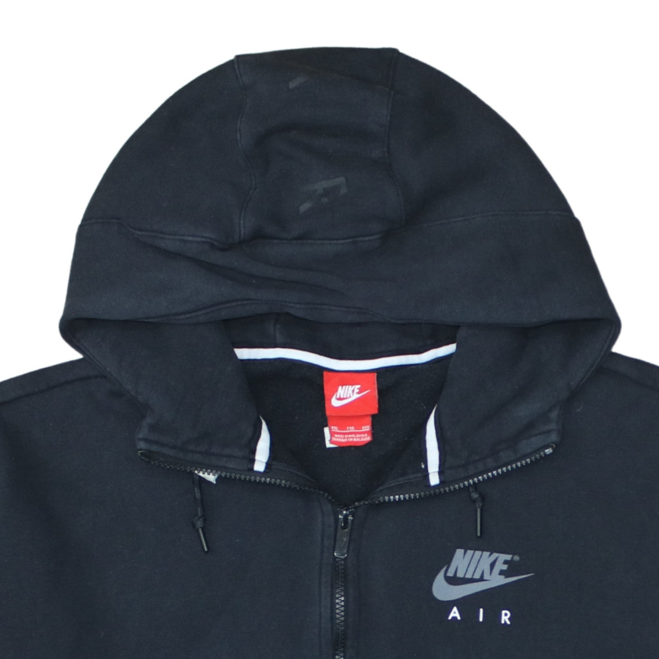Mens UK Size 2XL Nike Black Full Zip Hoodie