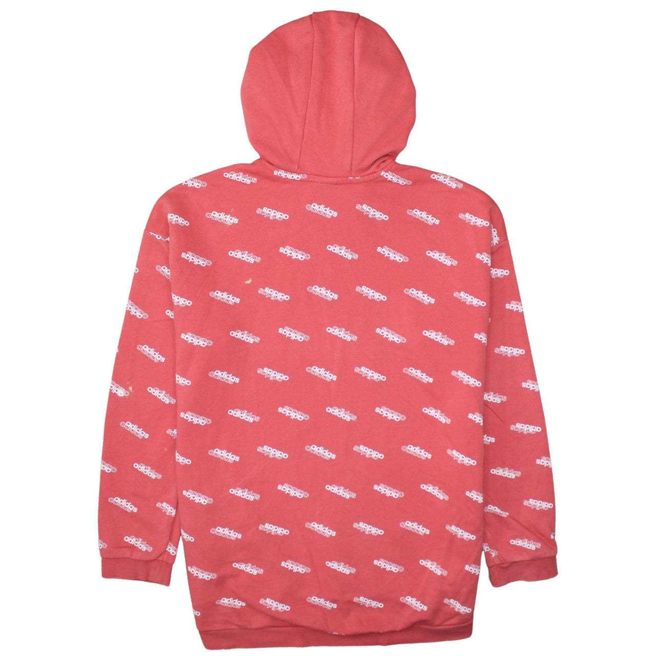 Womens UK Size L adidas Red Pullover Hoodie