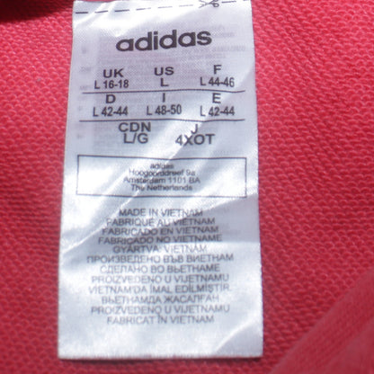 Womens UK Size L adidas Red Pullover Hoodie