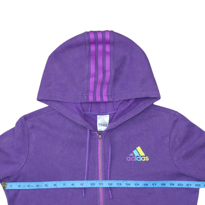 Womens UK Size L adidas Purple Full Zip Hoodie