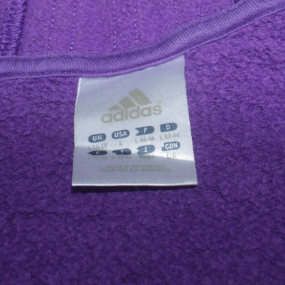Womens UK Size L adidas Purple Full Zip Hoodie