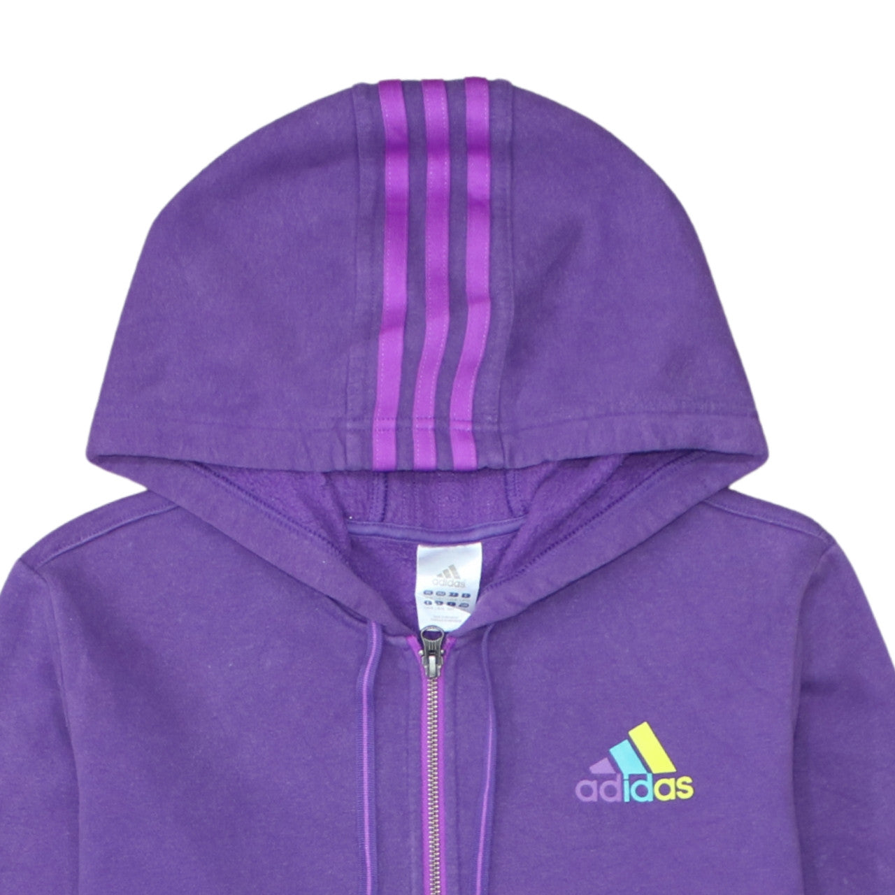 Womens UK Size L adidas Purple Full Zip Hoodie
