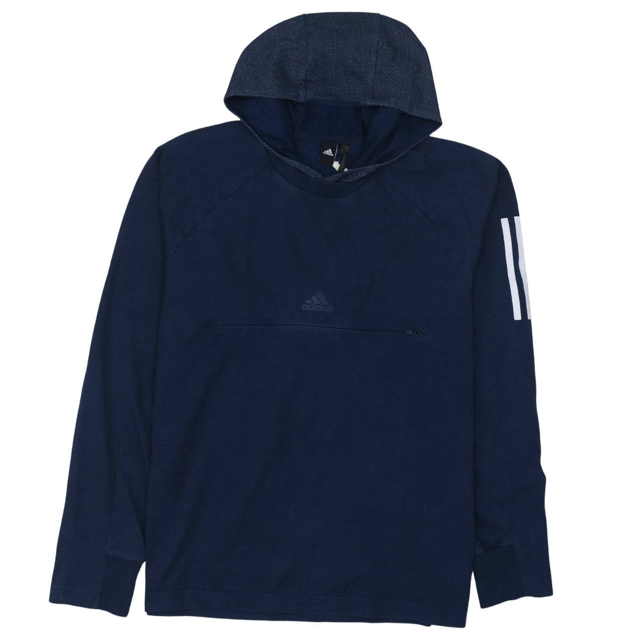 Mens UK Size L adidas Blue Pullover Hoodie