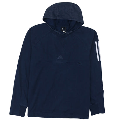 Mens UK Size L adidas Blue Pullover Hoodie
