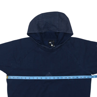 Mens UK Size L adidas Blue Pullover Hoodie