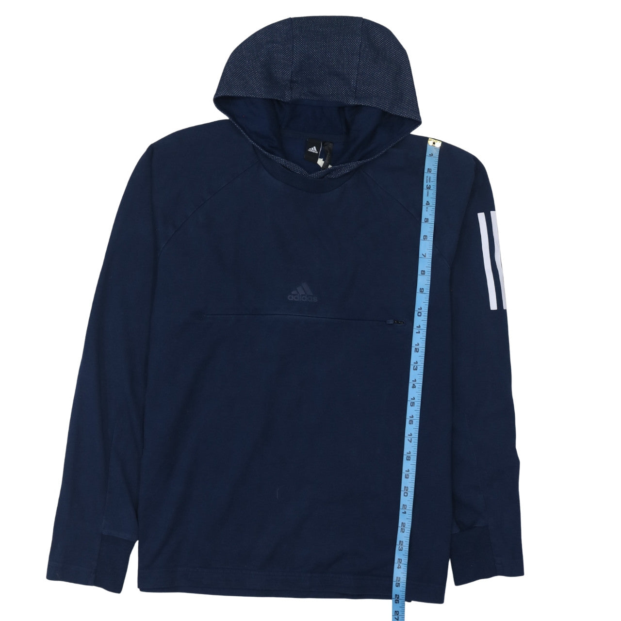 Mens UK Size L adidas Blue Pullover Hoodie