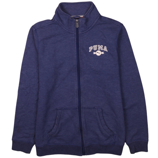 Womens UK Size 14 PUMA Blue Full Zip Sweatshirt