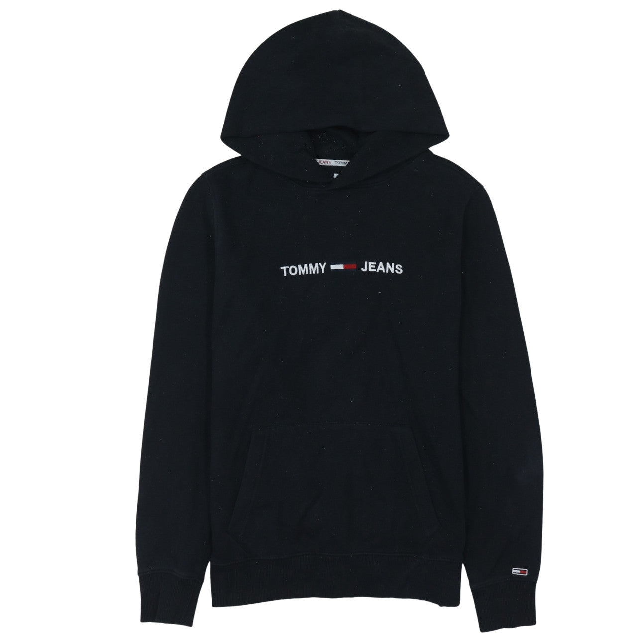 Mens UK Size S Tommy Jeans Black Pullover Hoodie