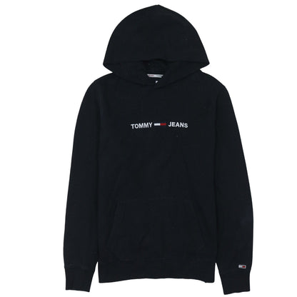 Mens UK Size S Tommy Jeans Black Pullover Hoodie