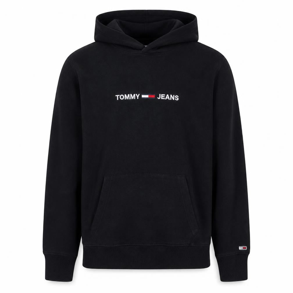 Mens UK Size S Tommy Jeans Black Pullover Hoodie